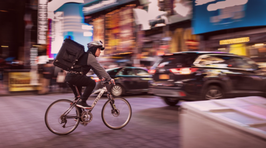 Delivery Biker in New York City