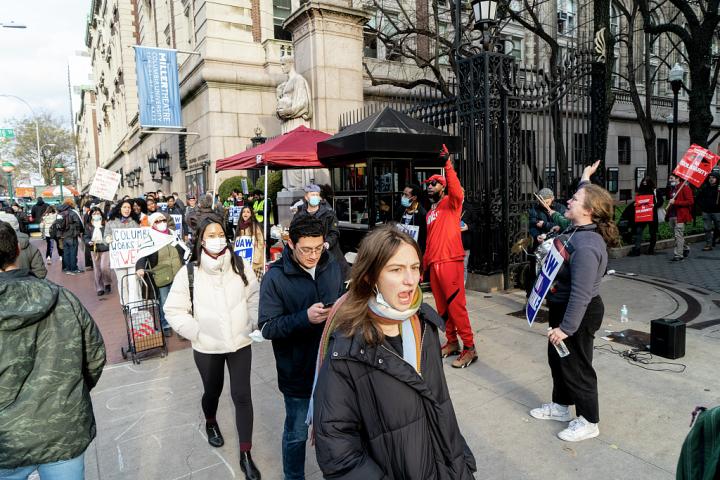 Columbia graduate workers on strike